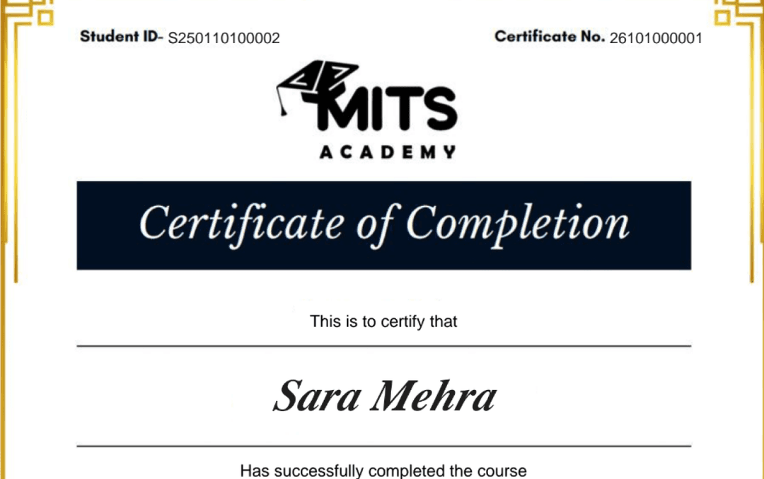 MITS Edge Certificate of Completion